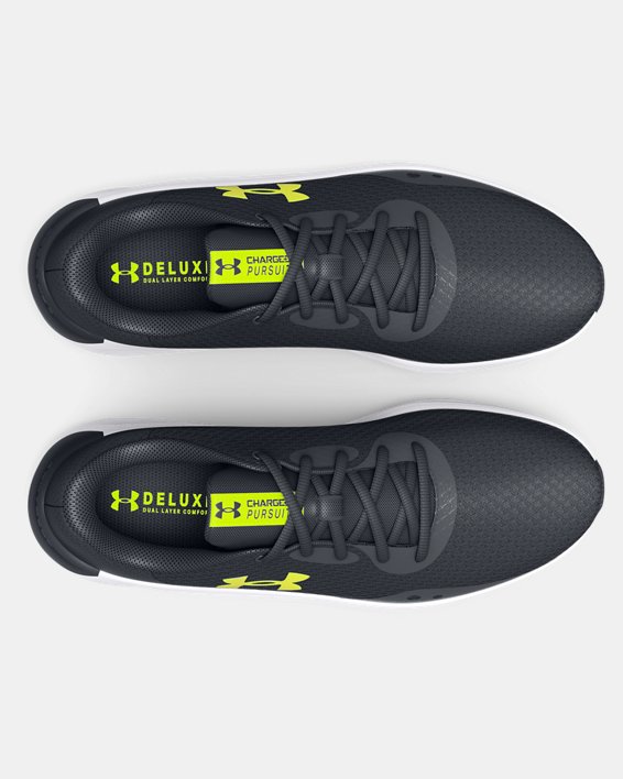 Men's UA Charged Pursuit 3 Metallic Running Shoes, Gray, pdpMainDesktop image number 2